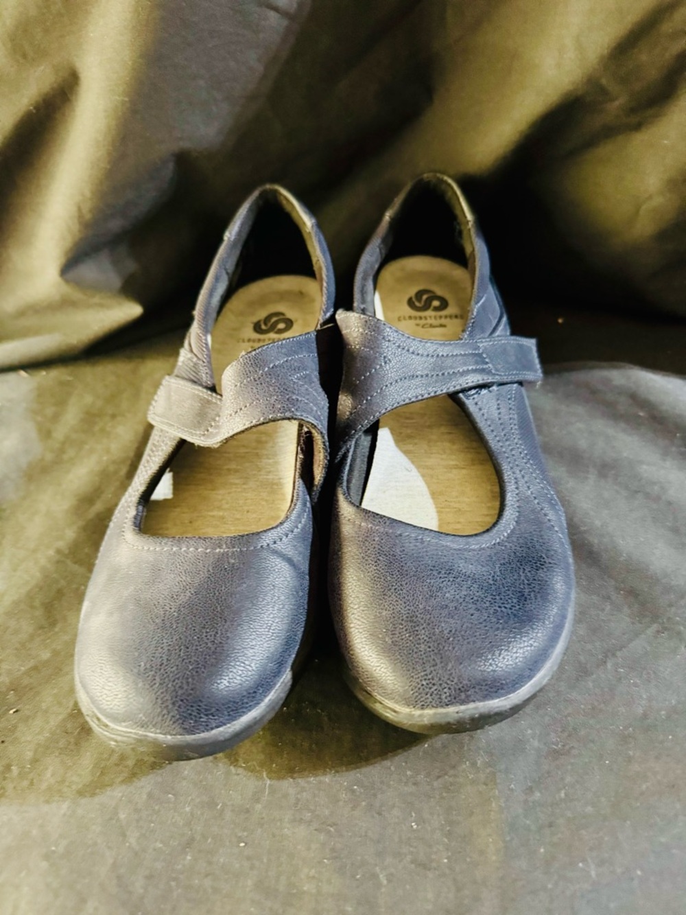 Cloudsteppers Mary Jane Flats in Navy Blue